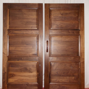 Black Walnut Wood Carved Doors