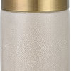 Elegant Crackled Ivory Ceramic Table Lamp 31 in Brushed Bronze Cylinder Classic