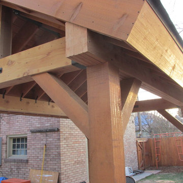 Outdoor living space / Patio Cover / Pergola with roof / Cedar post and beam