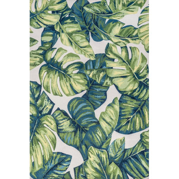 Tropical Area Rug, Floral Patterned Polypropylene, Indoor and Outdoor Use