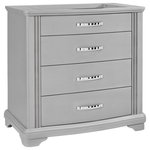 RYVYR - RYVYR V-BRANDY-30GY Brandy - 30-inch Vanity - Gray - RYVYR V-BRANDY-30GY Brandy - 30-inch Vanity - GrayWith its slight radius front and minimal fluting on the pilasters, the Brandy vanity is an expression of sophistication. Functionality of three drawers form compartments for ample storage space while the plinth stops dust and debris from forming under the vanity. Beautiful, beveled chrome pulls round out the jewel-box design of the Brandy. A coordinating mirror complements the collection.Finish: GrayMaterials: WoodDimension(in): 30(W) x 34(H) x 21.5(Depth))RYVYR BRANDY Series.Gray finish with dark accents.Duststopper recessed toe kick.3 Spacious drawers with stylish, beveled chrome pulls.Top with beautiful custom White Carrara marble vanity top S-BRANDY-30WT.