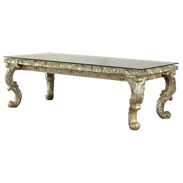 Dn00467 Dining Table, Champagne Silver Finish, Vatican, 1Set/4Ctn
