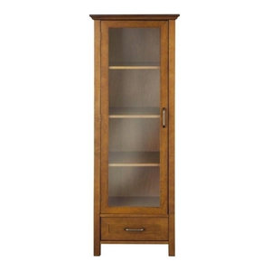 Elegant Home Fashions Avery 49 1 Door Linen Cabinet In Oil Oak