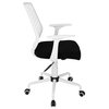 LumiSource Network Height Adjustable Swivel Office Chair, White/Black