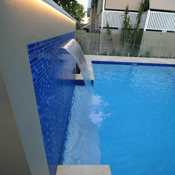 Swimming pool and backyard landscape ASHGROVE