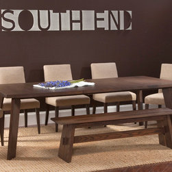 Lenox Rectangular Oak Dining Table in Weathered Oak Finish - Products