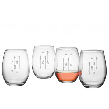 Apollo Stemless Wine Glasses, Set of 4