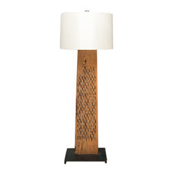 Sculptural Wooden Floor Lamp - Floor Lamps