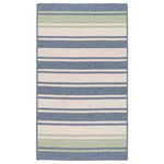 Colonial Mills - Frazada Stripe Indoor Rug Baby/Kids/Teen Wool FZ49 Light Blue/Mint, 6'x9' - Inspired by the design of Bolivian frazada blankets, this wool blend rug combines on trend colors in a fun stripe for a soft yet dynamic look.