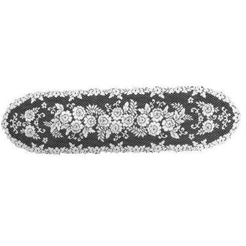 Heritage Lace Victorian Rose 13x54 Runner in White
