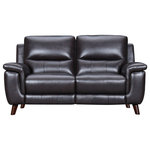 Armen Living - Lizette 65" Brown Leather Power Recliner Loveseat with USB, 65 Inches - Look no further for a power reclining loveseat with USB charging capabilities! The Lizette leather power reclining loveseat is available with a USB charging port to keep your devices at your fingertips and fully charged. This power reclining 2-seater sofa features sinuous spring seat construction, high density foam, and exceptional leather upholstery. With a 116-watt power source, the USB charging functionality doesn't consume a significant amount of electricity while offering the ultimate convenience. The tall, cushioned back, plump seat and supportive arms offer enhanced comfort after a long day. Curl up with the latest best seller, watch a movie, or enjoy a mid-day nap. The soft leather upholstery exudes durability and luxury. Not only is leather easier to care for than other upholstery fabrics, but its hypoallergenic properties also make it less likely to harbor pollen, pet dander, dust mites, and allergens. The power reclining functionality creates an easy flow from upright seating to laid back and relaxed in no time. The Lizette power reclining collection features a coordinating recliner and sofa. This beautiful leather upholstered power loveseat is available in dove grey or rich brown leather upholstery.