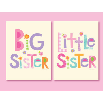 "Big Sister, Little Sister" Print, Set of 2, 11"x14"