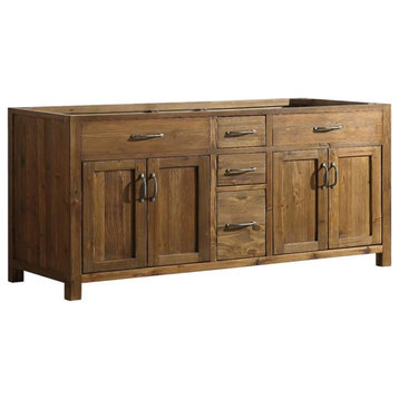 Design Element Bryson 72" Reclaimed Wood Vanity Base Only in Walnut
