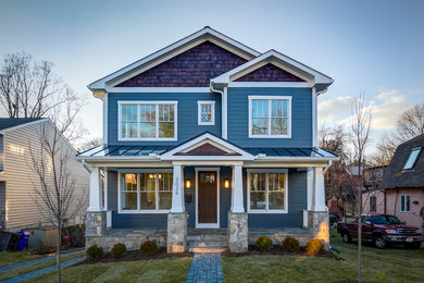 Example of an arts and crafts exterior home design in DC Metro