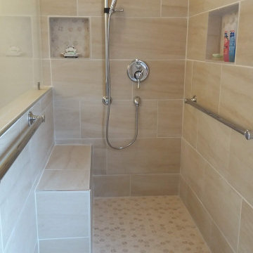 Contemporary Master Bath Conversion to ADA/Zero Entry
