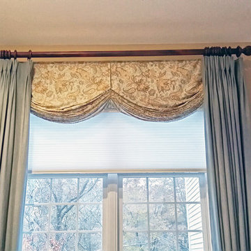 Double relaxed romans or double balloon shades or London shades