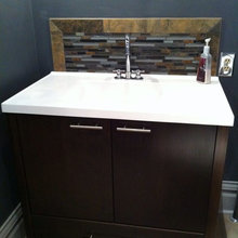 2nd BA - Dark Walls, Wood Vanity