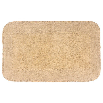Radiant Collection Bath Rugs Set, 24x40 Rectangle, Linen