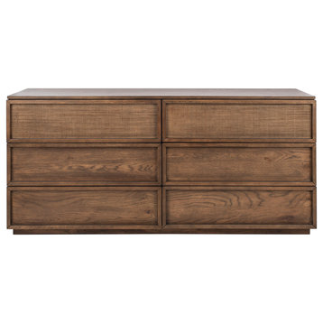 Safavieh Couture Zeus 6 Drawer Wood Dresser, Natural