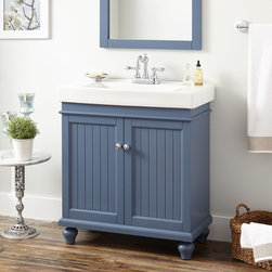 30" LANDER VANITY CABINET - BLUE - Products
