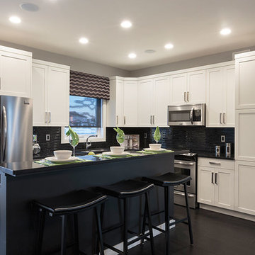 Transitional Kitchen with Urban Effects