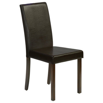 Dining Chair, Set of 2, Side, Upholstered, Pu Leather Look