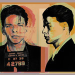 PopArtWorks - Frank Sinatra mugshot Pop Art Warhol style, 36"x54" Stretched - Frank Sinatara mugshot Pop Art Warhol style - on canvas.