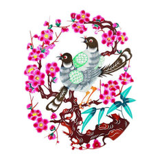 4-Pieces Chinese Traditional Art Paper CutDecor Colorful Collection Souvenir