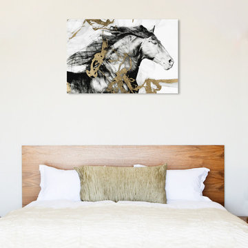 Oliver Gal 'Gold and Black Beauty' Canvas Art