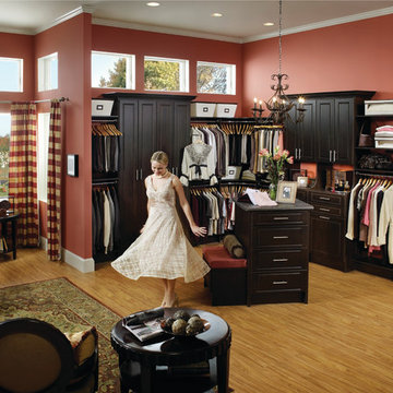 Custom Walk-In Closet Organizers: Chocolate Pear