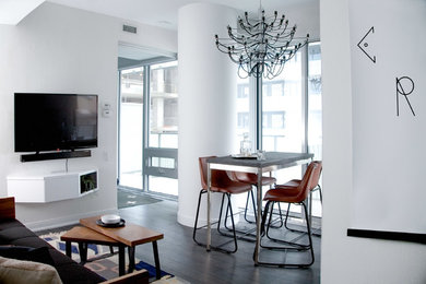 Inspiration for a modern family room remodel in Toronto