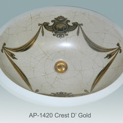 Hand Painted Undermounts by Atlantis Porcelain - Bathroom Sinks