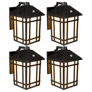 4-Pack Dusk to Dawn Outdoor Wall Lights, ETL & ES Listed