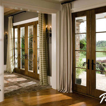 Pella® Architect Series® hinged patio doors convey warmth