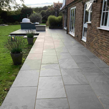 Ruined Slate Patio Beautifully Restored in Pembury