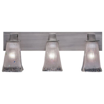 Apollo 3-Light Bath Bar, Graphite/Frosted Crystal