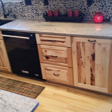 Natural Rustic Hickory Kitchen Cabinets