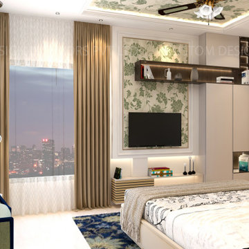 Mr. Tarun Ganguli's Contemporary Neo Classic Master Bedroom, Bally, Howrah