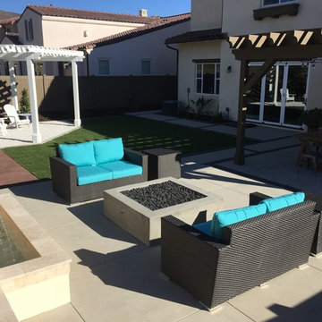 Acid wash concrete fire pit