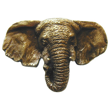 Goliath, Elephant Knob in Antique Brass, NHK153-AB
