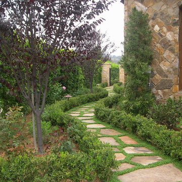Flagstone Pathway carpeted in moss.