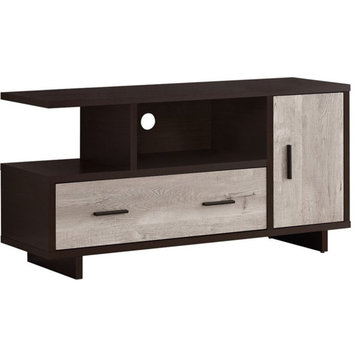 Tv Stand 48 Inch Console Drawers Living Room Bedroom Laminate Brown
