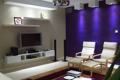 Inspiration for a contemporary living room remodel in Houston