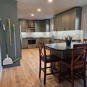 Transitional Kitchen Remodel With Spruce Colored Cabinets