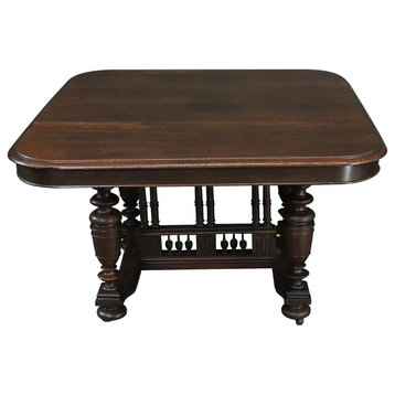 Consigned Table Henry II Renaissance Antique French 1900 Oak Wood