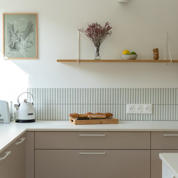 Cuisine ouverte - Maison en bois Cap Ferret