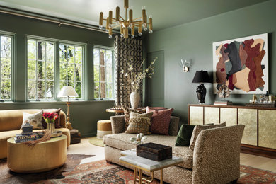 Living room photo in Charlotte
