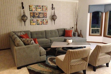 Transitional living room photo in Other