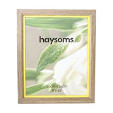 Rustic Wood Effect MDF Photo Frame, Brown and Yellow, 20x25 cm