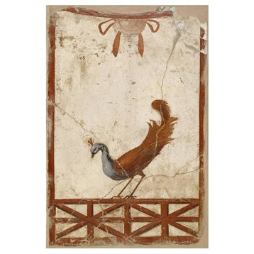 "Wall Fragment with a Peacock" Print 1st Century Roman Artisan, 26"x38"